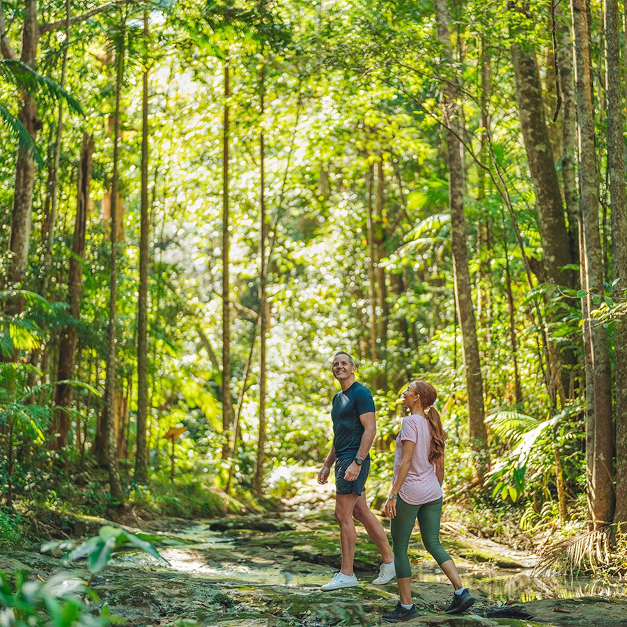 Mount Glorious couple hiking